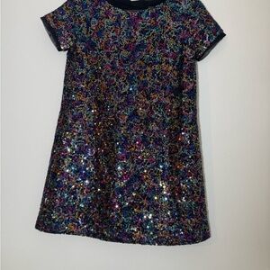Sparkling Multicolor Sequin Kids Dress